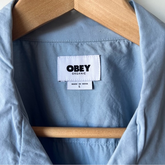 Obey Organic Cotton Short Sleeve Shirt BNWT Brand New size L - Picture 2 of 11
